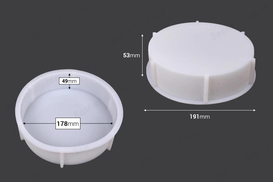 Silikonski kalup okruglog oblika za epoksi smolu-dimenzije_slike