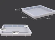 Silikonski kalup - ploča četvrtastog oblika za epoksi smolu-dimenzije_slike
