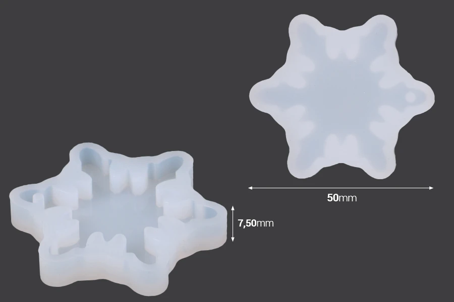 Silikonski kalup u obliku male pahuljice-dimenzije_slike