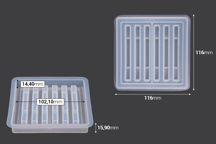 Set silikonskih kalupa za podmetače (set od 5 komada - podmetači i osnova) Set silikonskih kalupa za podmetače (set od 5 komada - podmetači i osnova)