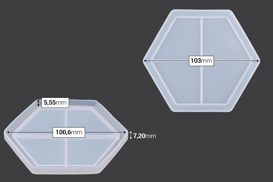 Silikonski kalup Šestougaoni podmetač-dimenzije_slike