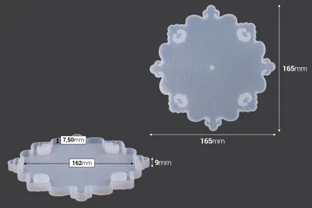 Silikonski kalup Talasasta etažera - set 3 kom-4
