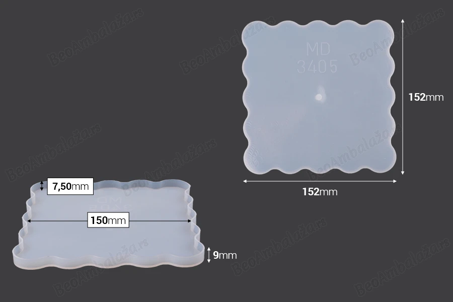 Silikonski kalup Četvrtasta etažera - set 3 kom-dimenzije_slike