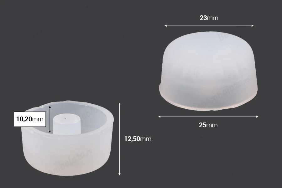 Silikonski kalup u obliku Mini krofne-dimenzije_slike