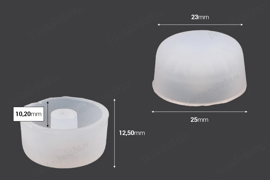 Silikonski kalup u obliku Mini krofne-dimenzije_slike