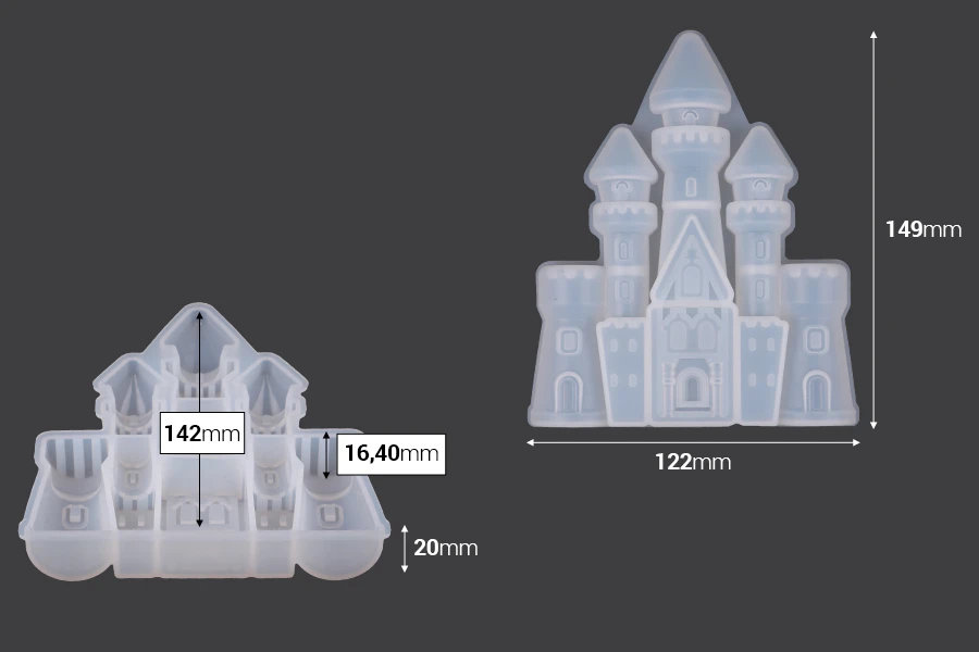 Silikonski kalup u obliku zamka-dimenzije_slike