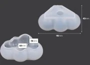 Silikonski kalup u obliku 3D oblaka 90x40,8 mm
