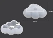 Silikonski kalup u obliku 3D oblaka 67x31,5 mm