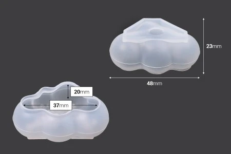 Silikonski kalup u obliku 3D oblaka 48x23 mm-2
