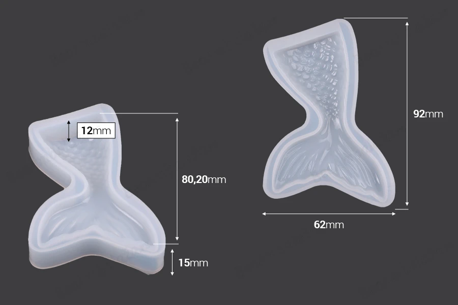 Silikonski kalup u obliku repa sirene-dimenzije_slike