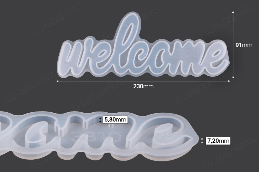 Silikonski kalup Welcome znak-dimenzije_slike