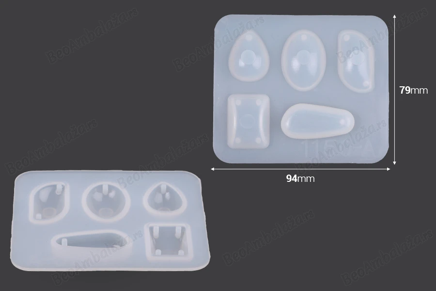 Silikonski kalupi u raznim oblicima za nakit 94x79 mm-dimenzije_slike