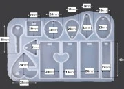 Silikonski kalupi u raznim oblicima za priveske 142x95 mm-dimenzije_slike