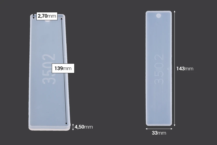 Silikonski kalup za Obeleživač stranice knjige 143x33 mm-dimenzije_slike