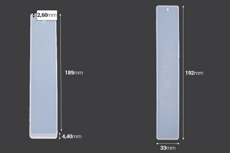 Silikonski kalup za Obeleživač stranice knjige 192x33 mm-2
