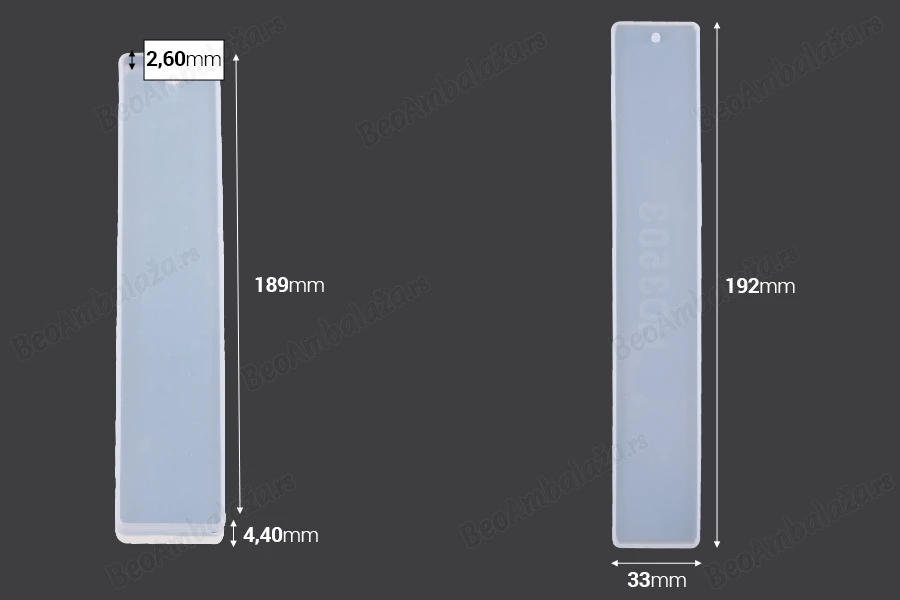 Silikonski kalup za Obeleživač stranice knjige 192x33 mm-dimenzije_slike