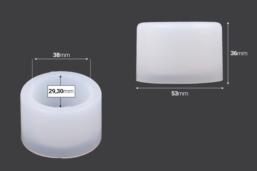 Silikonski kalup u obliku Mali cilindar (kutijica)-dimenzije_slike