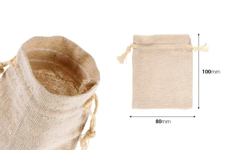 Pamučne torbice 80x100mm bež boje - 50 kom-2