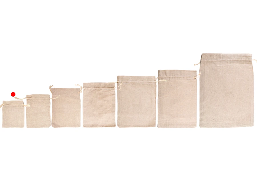Pamučne torbice 80x100mm bež boje - 50 kom Pamučne torbice 80x100mm bež boje - 50 kom