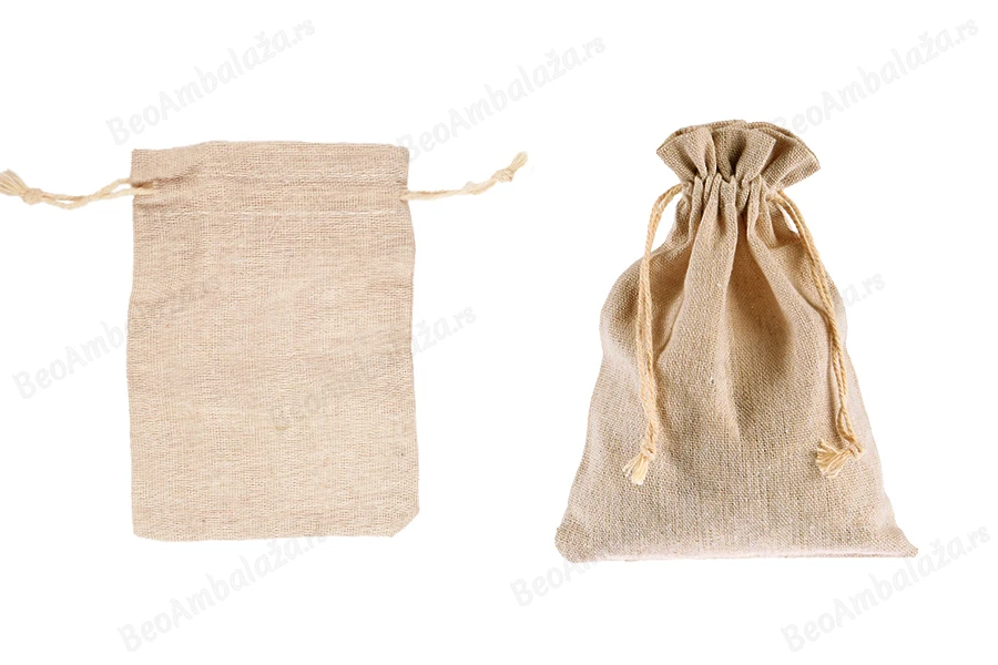 Pamučne torbice 95x135mm bež boje - 50 kom-slika_proizvoda