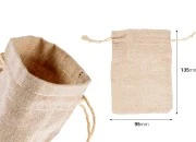Pamučne torbice 95x135mm bež boje - 50 kom Pamučne torbice 95x135mm bež boje - 50 kom
