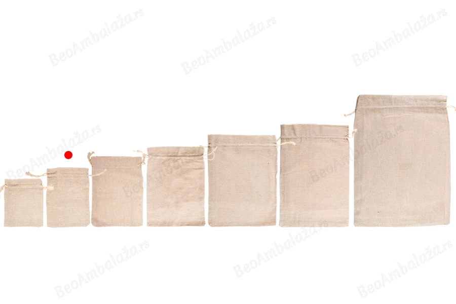 Pamučne torbice 95x135mm bež boje - 50 kom-grupa_slika