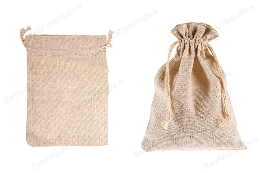 Pamučne torbice 125x175mm bež boje - 50 kom-slika_proizvoda