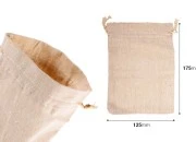 Pamučne torbice 125x175mm bež boje - 50 kom