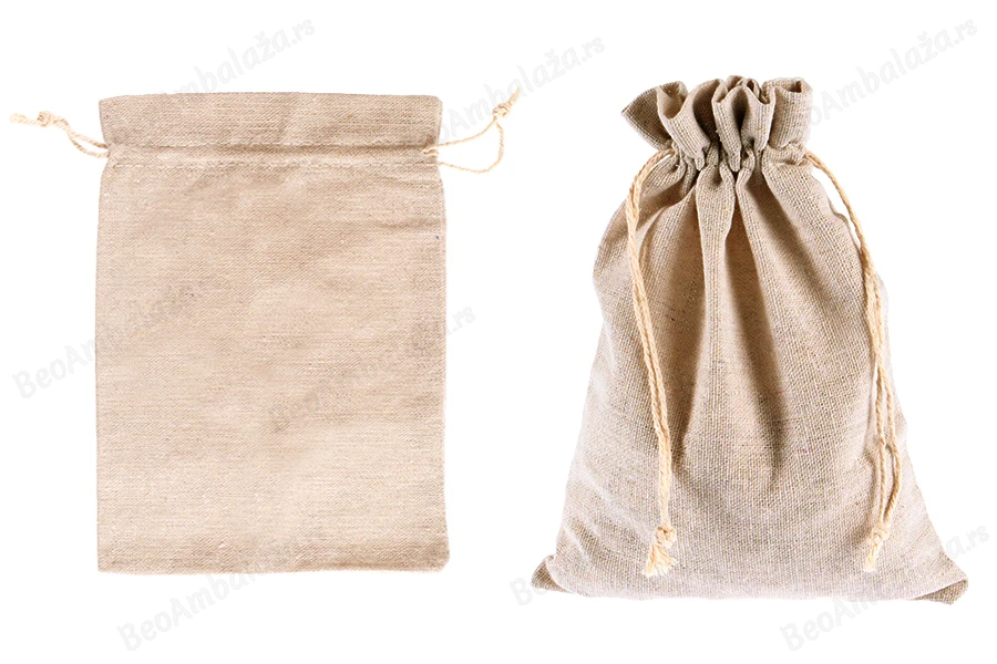 Pamučne torbice 150x200mm bež boje - 50 kom-slika_proizvoda