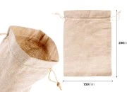 Pamučne torbice 150x200mm bež boje - 50 kom