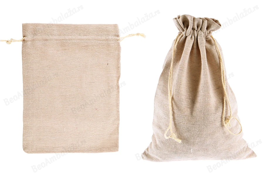 Pamučne torbice 160x225mm bež boje - 50 kom-slika_proizvoda