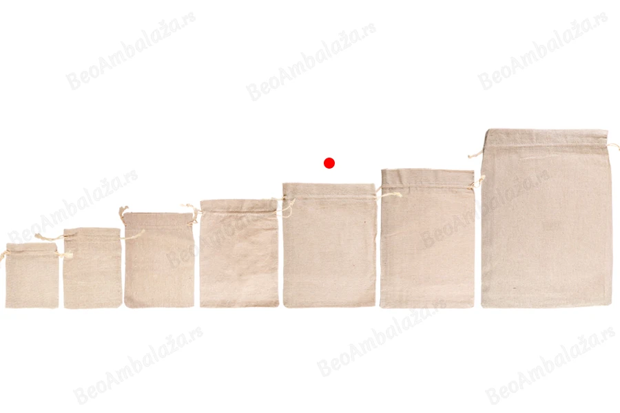 Pamučne torbice 160x225mm bež boje - 50 kom-grupa_slika