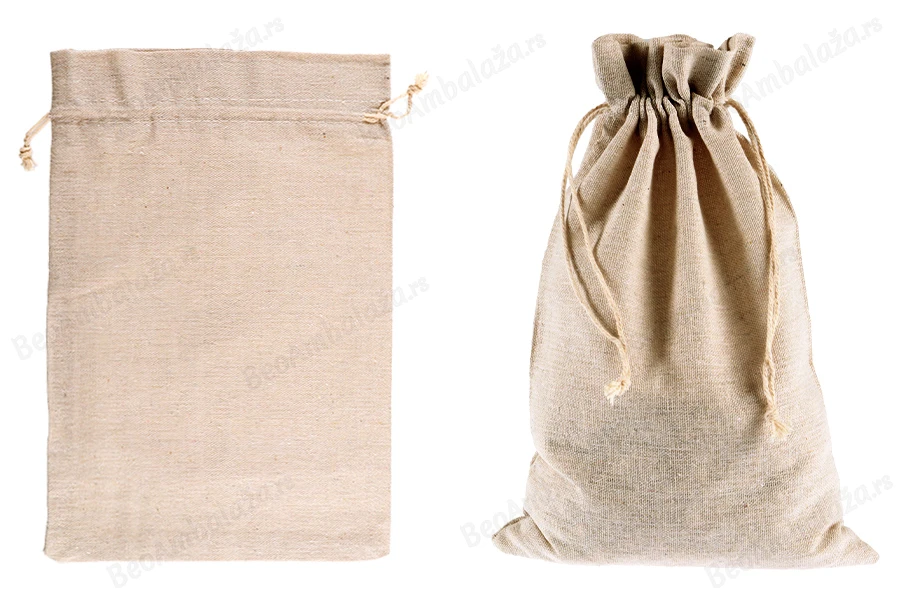 Pamučne torbice 195x295mm bež boje - 50 kom-slika_proizvoda