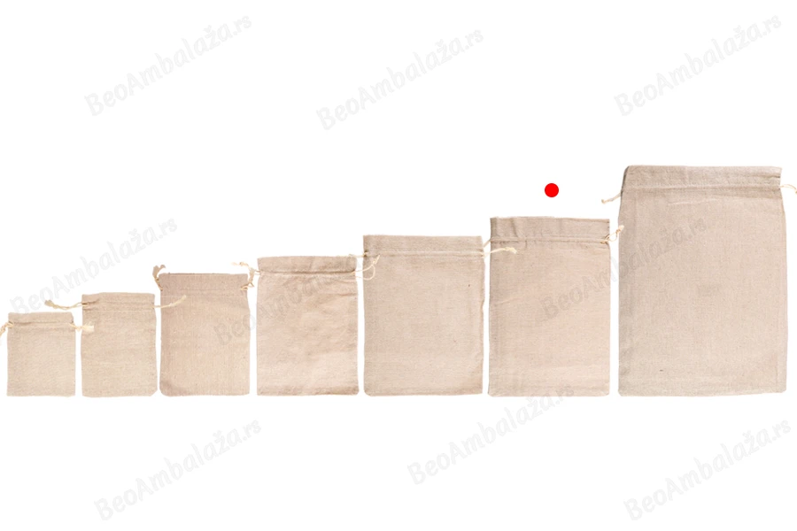 Pamučne torbice 195x295mm bež boje - 50 kom-grupa_slika