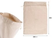Pamučne torbice 290x390mm bež boje - 50 kom Pamučne torbice 290x390mm bež boje - 50 kom