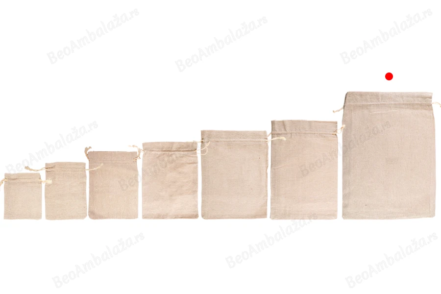 Pamučne torbice 290x390mm bež boje - 25 kom-grupa_slika