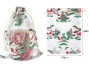 Božićna bela vrećica od tila 170x230 mm - 50 kom Božićna bela vrećica od tila 170x230 mm - 50 kom