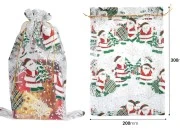 Božićna bela vrećica od tila 200x300 mm - 25 kom