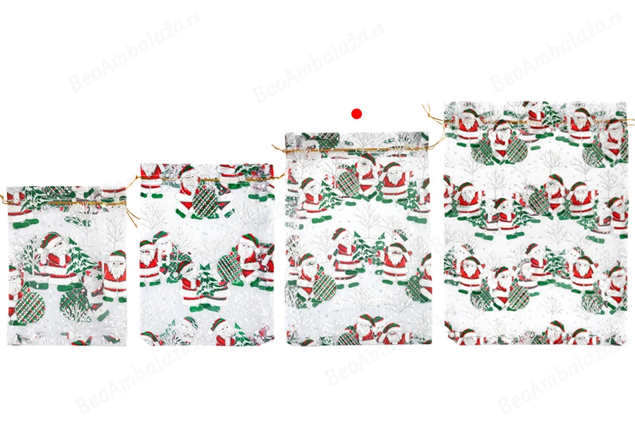 Božićna bela vrećica od tila 200x300 mm - 25 kom-grupa_slika
