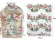 Božićna bela vrećica od tila 270x370 mm - 25 kom