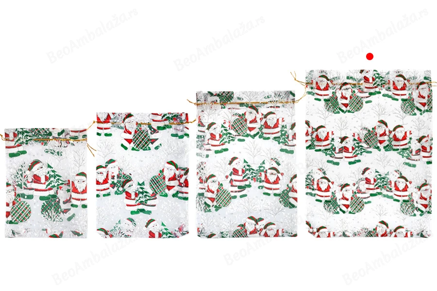 Božićna bela vrećica od tila 270x370 mm - 25 kom-grupa_slika