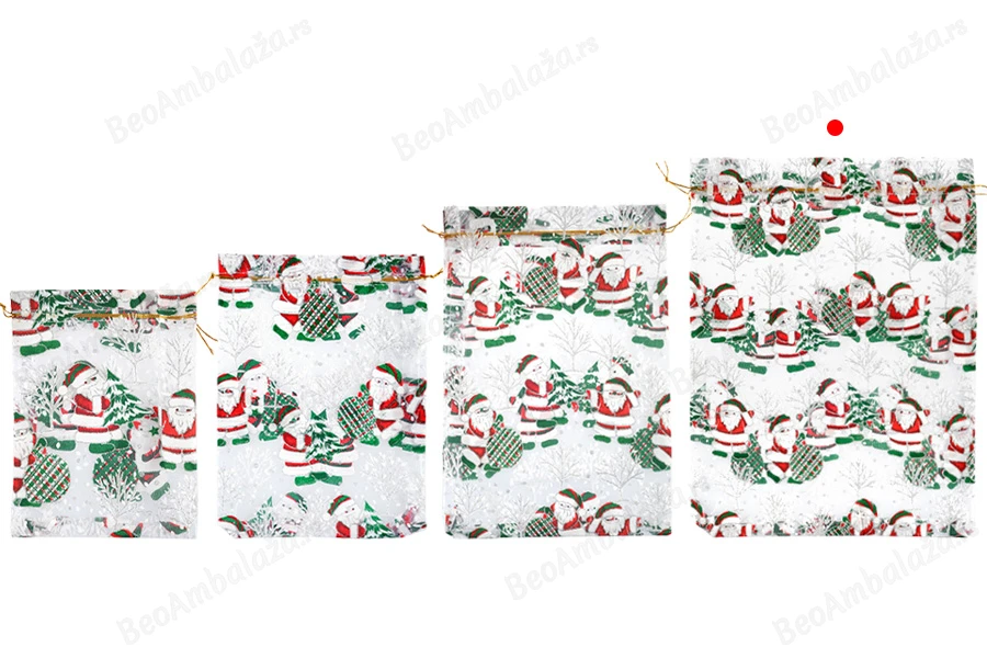 Božićna bela vrećica od tila 270x370 mm - 25 kom-grupa_slika