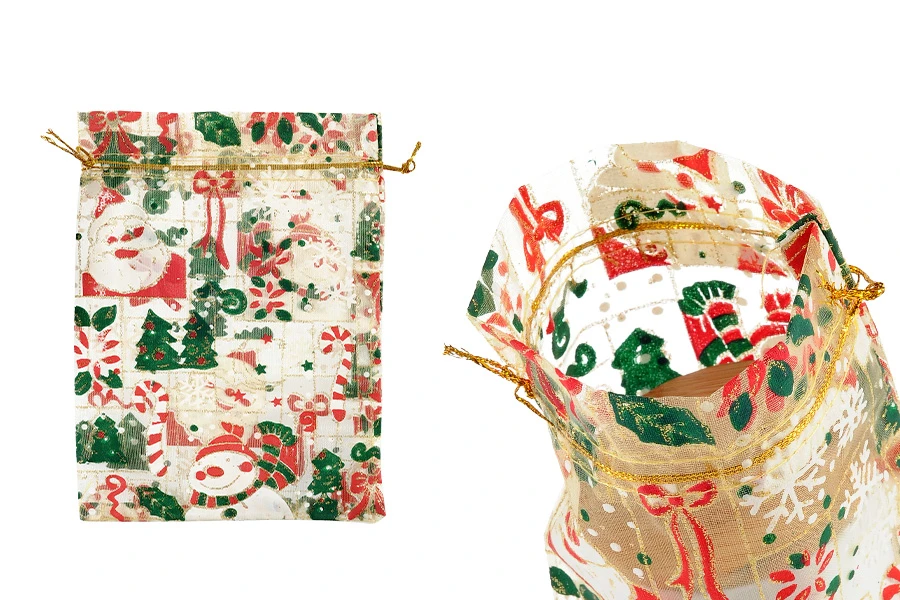 Božićna zlatna vrećica od tila 130x180 mm - 50 kom-slika_proizvoda