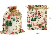 Božićna zlatna vrećica od tila 130x180 mm - 50 kom-dimenzije_slike