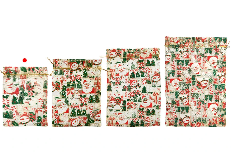 Božićna zlatna vrećica od tila 130x180 mm - 50 kom-grupa_slika
