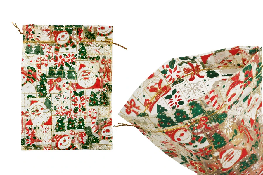 Božićna zlatna vrećica od tila 170x230 mm - 50 kom-slika_proizvoda