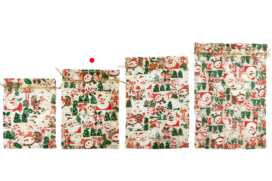 Božićna zlatna vrećica od tila 170x230 mm - 50 kom-grupa_slika
