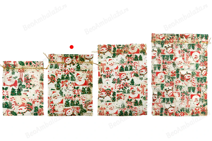 Božićna zlatna vrećica od tila 170x230 mm - 50 kom-grupa_slika