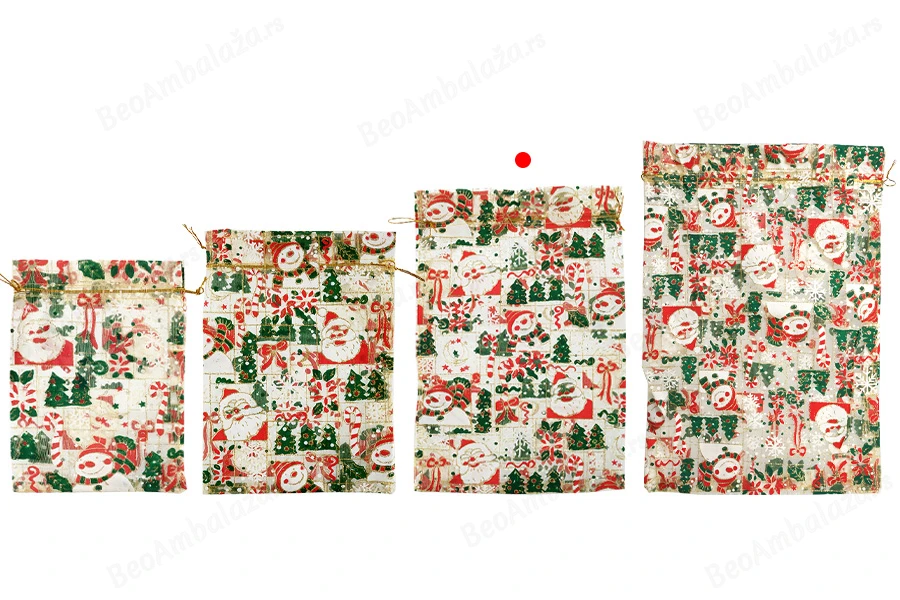 Božićna zlatna vrećica od tila 200x300 mm - 25 kom-grupa_slika