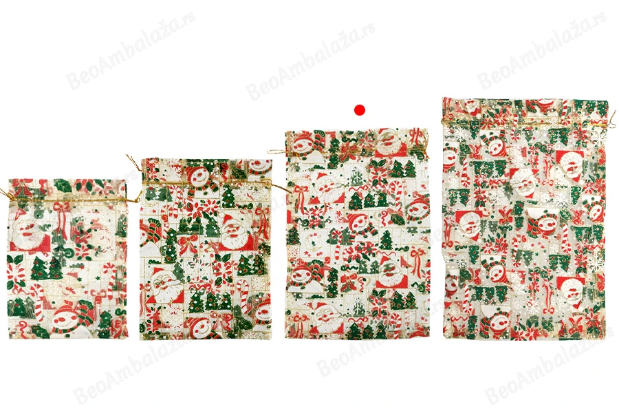 Božićna zlatna vrećica od tila 200x300 mm - 25 kom-grupa_slika